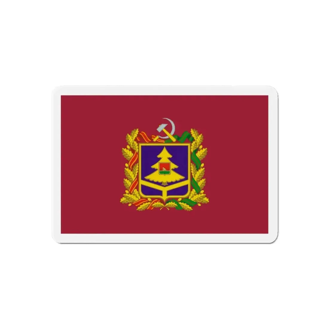 Flag of Bryansk Oblast Russia - Refrigerator Magnet 6 Inch - The Sticker Space