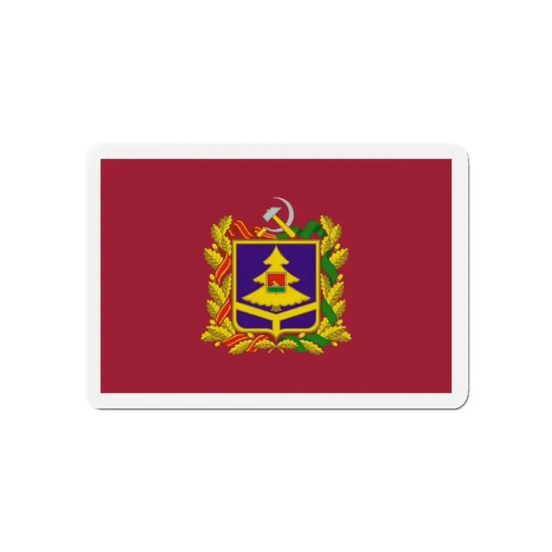 Flag of Bryansk Oblast Russia - Refrigerator Magnet - The Sticker Space