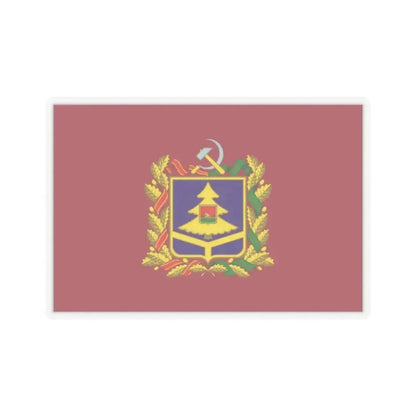 Flag of Bryansk Oblast Russia - STICKER Vinyl Kiss-Cut Decal 2 Inch Transparent - The Sticker Space
