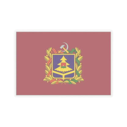 Flag of Bryansk Oblast Russia - STICKER Vinyl Kiss-Cut Decal 3 Inch Transparent - The Sticker Space