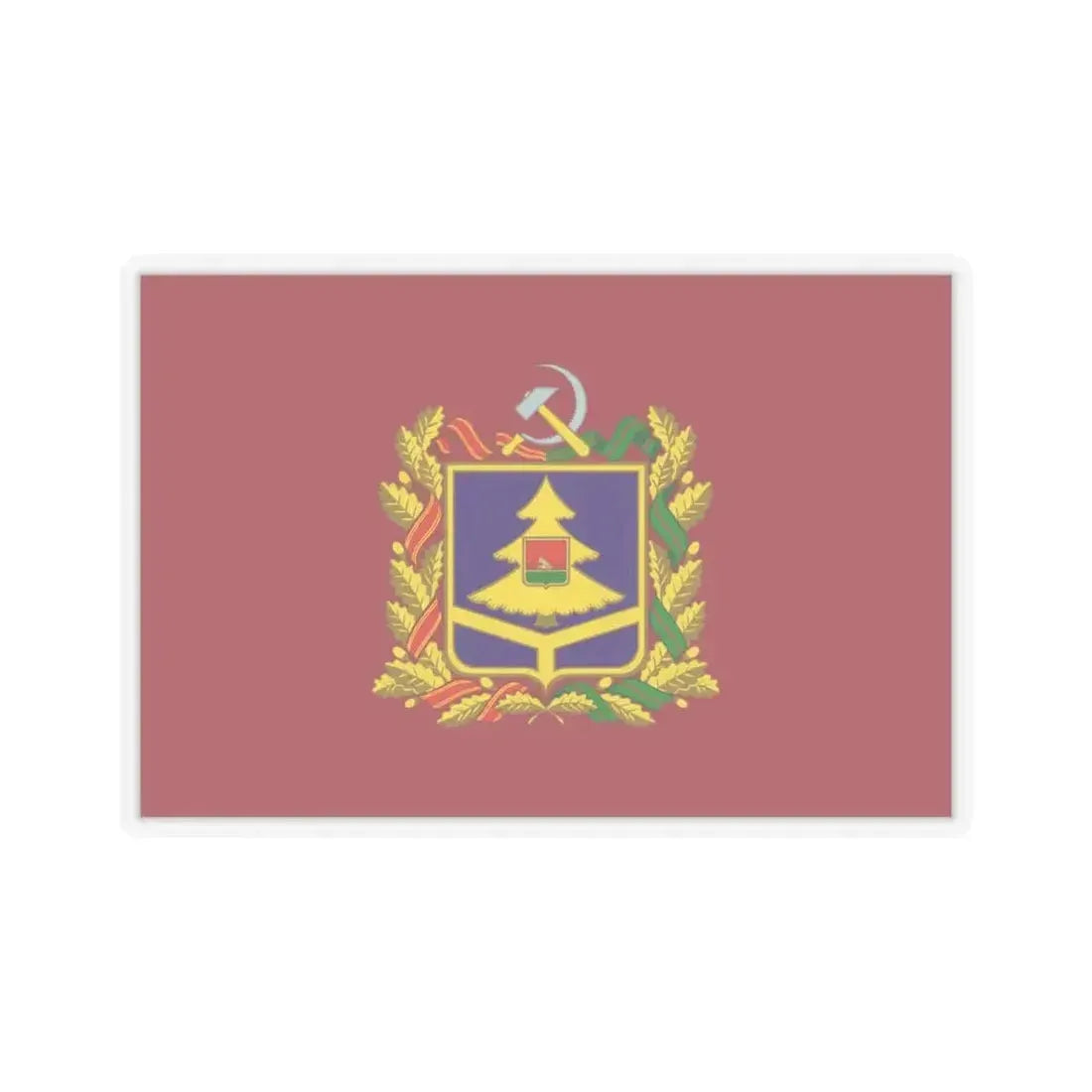 Flag of Bryansk Oblast Russia - STICKER Vinyl Kiss-Cut Decal 4 Inch Transparent - The Sticker Space