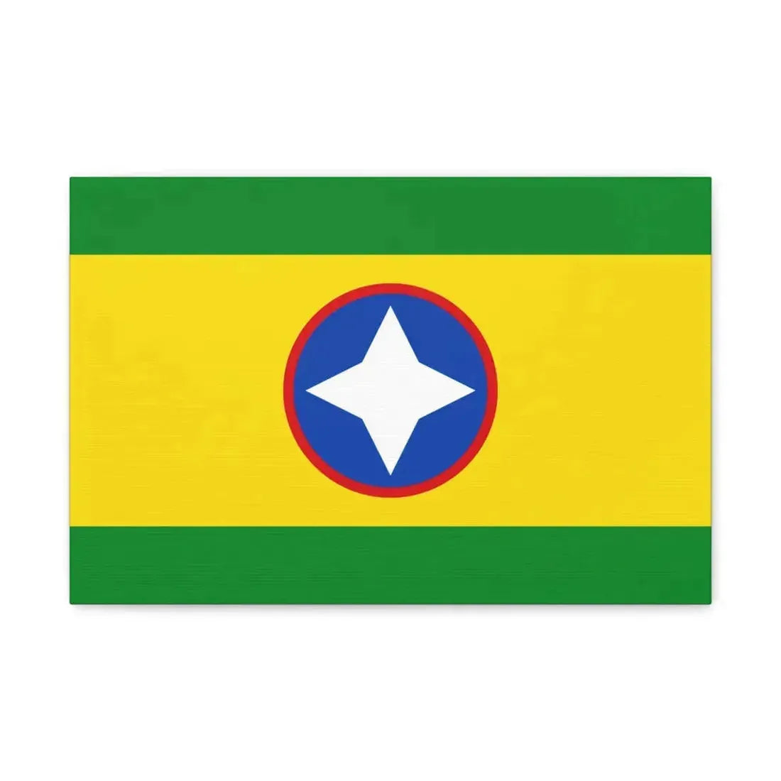 Flag of Bucaramanga Santander Colombia - Canvas Wall Art 18″ x 12″ 1.25" - The Sticker Space