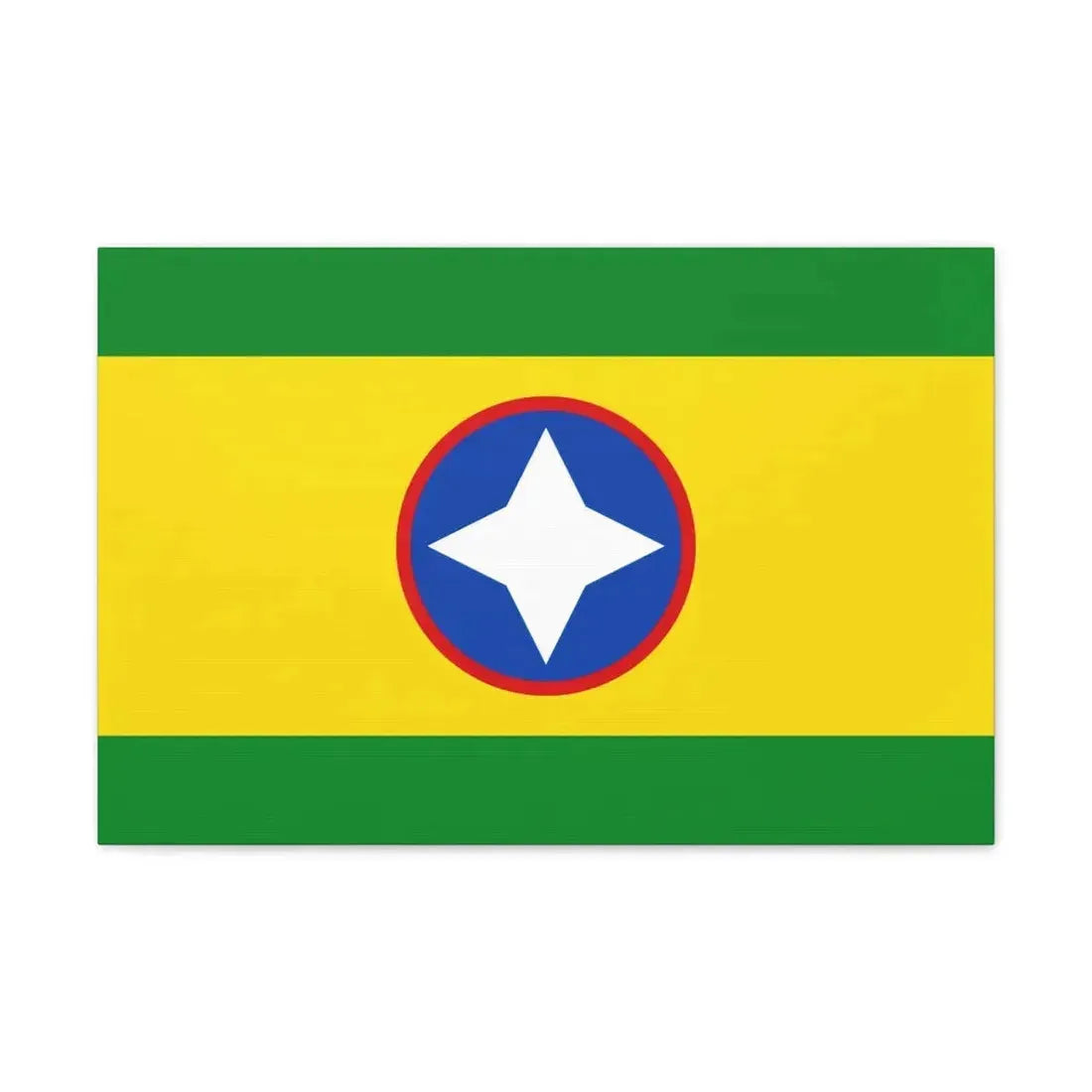 Flag of Bucaramanga Santander Colombia - Canvas Wall Art 24″ x 16″ 1.25" - The Sticker Space
