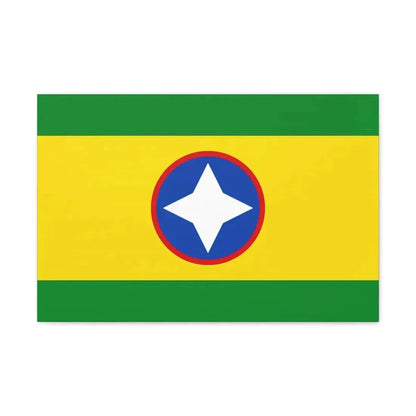 Flag of Bucaramanga Santander Colombia - Canvas Wall Art 24″ x 16″ 1.25" - The Sticker Space