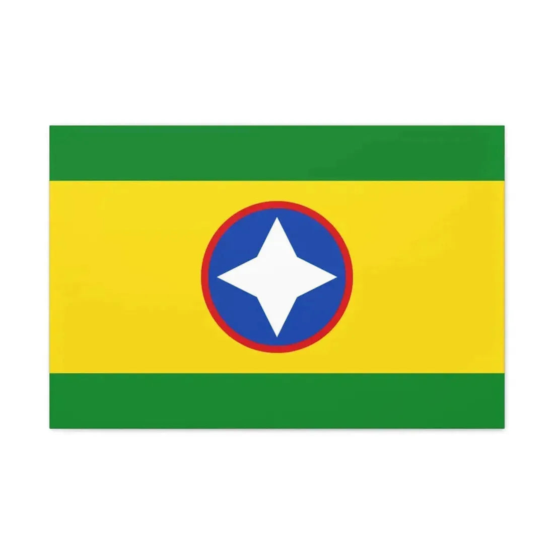 Flag of Bucaramanga Santander Colombia - Canvas Wall Art 30" x 20" 1.25" - The Sticker Space
