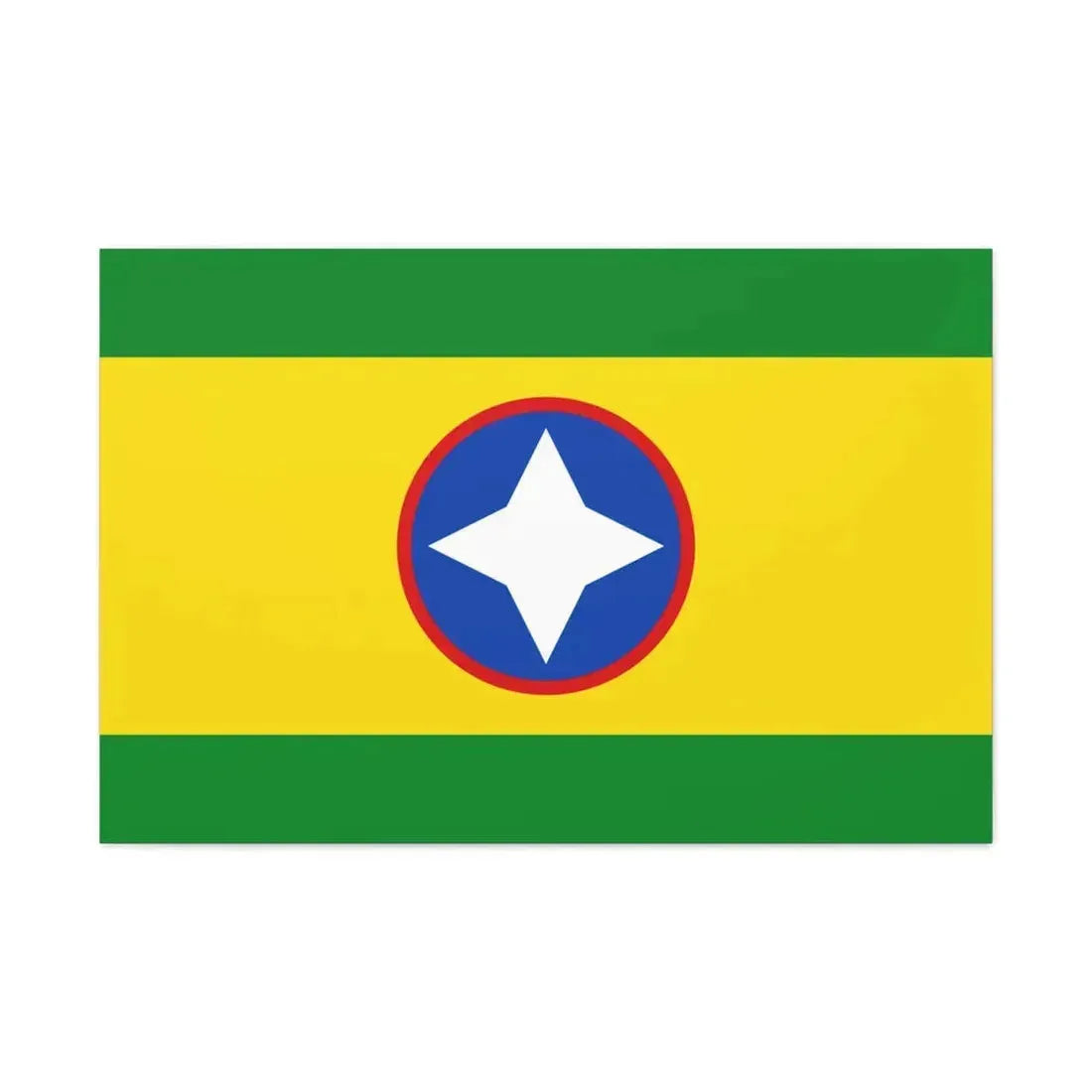 Flag of Bucaramanga Santander Colombia - Canvas Wall Art 36" x 24" 1.25" - The Sticker Space