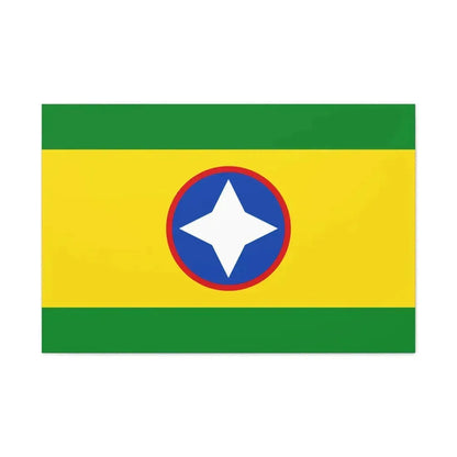 Flag of Bucaramanga Santander Colombia - Canvas Wall Art 36" x 24" 1.25" - The Sticker Space