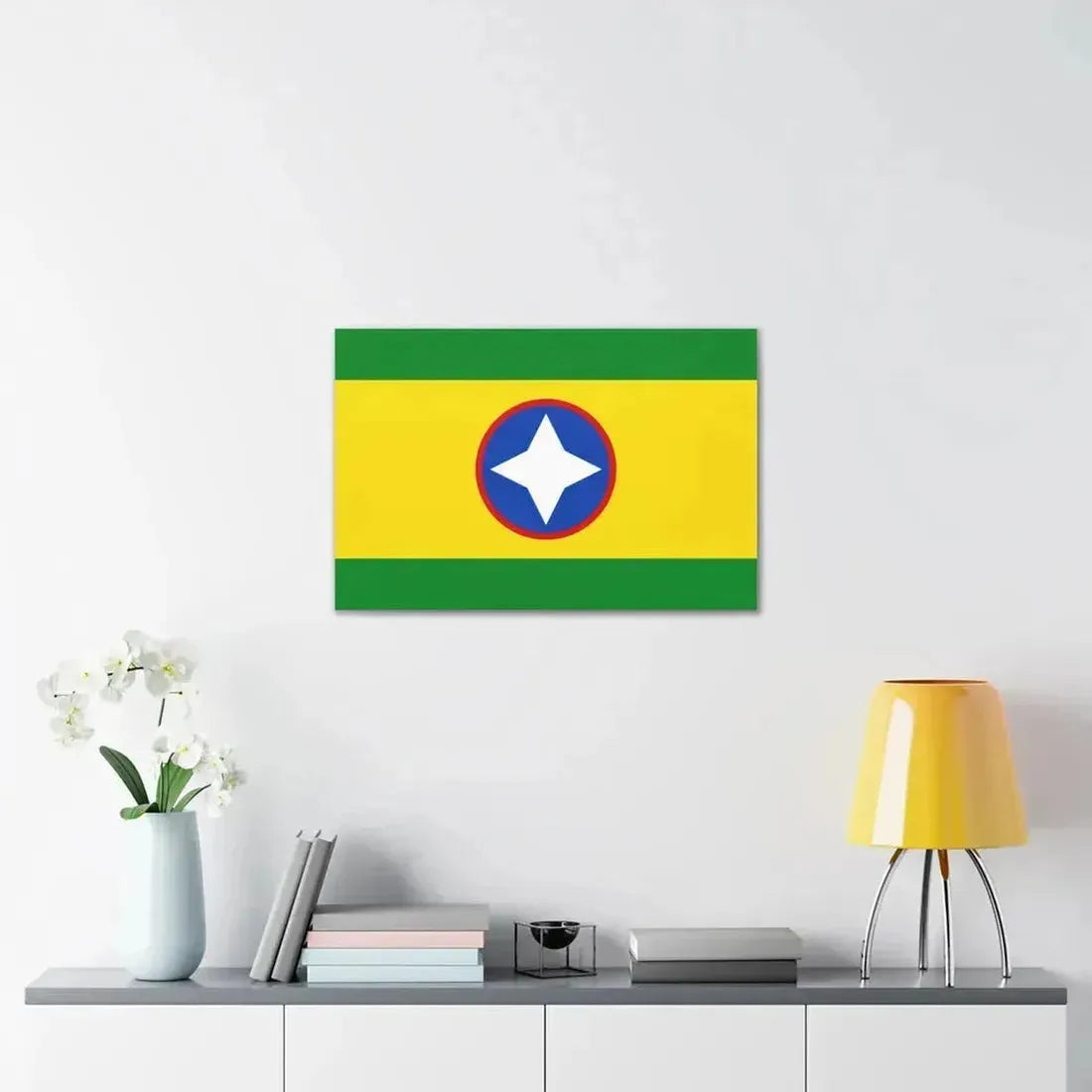 Flag of Bucaramanga Santander Colombia - Canvas Wall Art - The Sticker Space