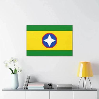 Flag of Bucaramanga Santander Colombia - Canvas Wall Art - The Sticker Space