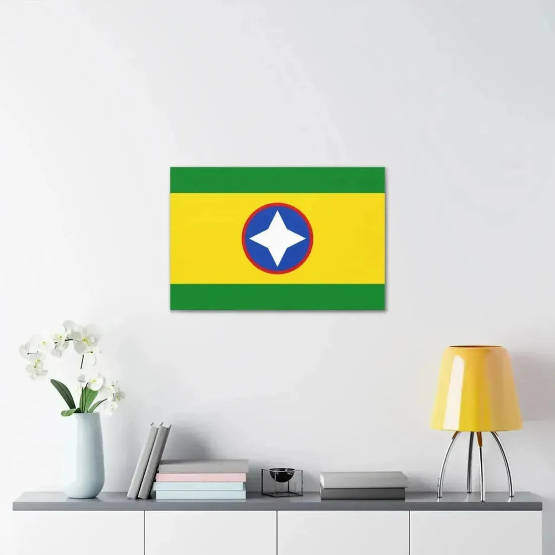 Flag of Bucaramanga Santander Colombia - Canvas Wall Art - The Sticker Space