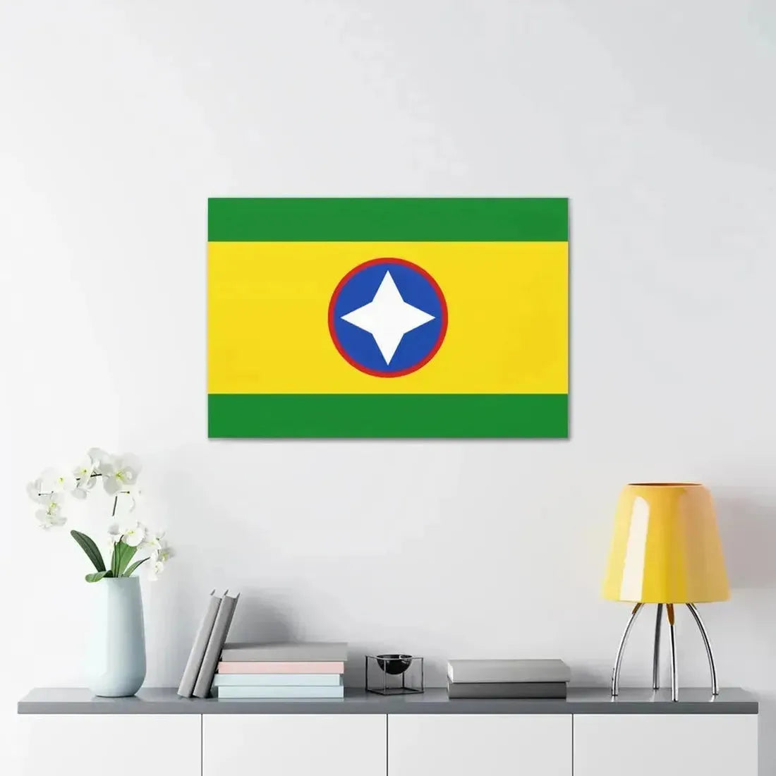 Flag of Bucaramanga Santander Colombia - Canvas Wall Art - The Sticker Space
