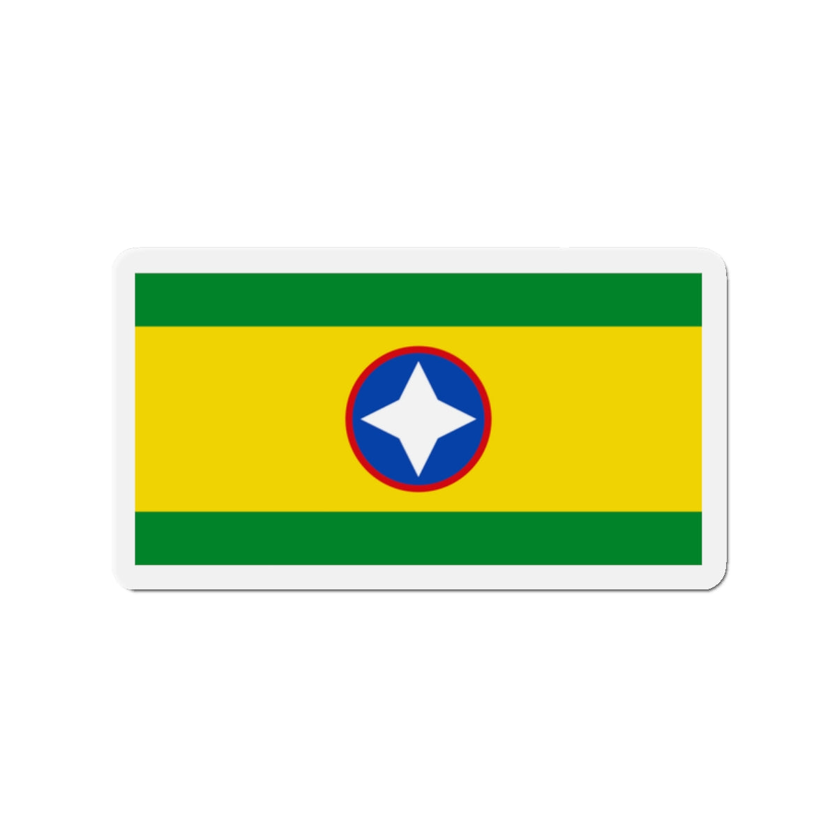 Flag of Bucaramanga Santander Colombia - Die-Cut Magnet-2" x 2"-The Sticker Space