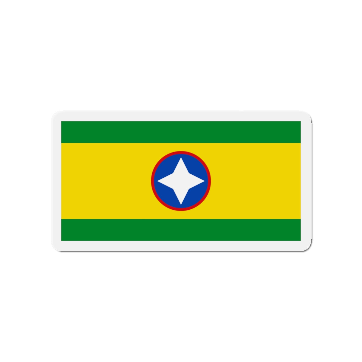 Flag of Bucaramanga Santander Colombia - Die-Cut Magnet-3" x 3"-The Sticker Space