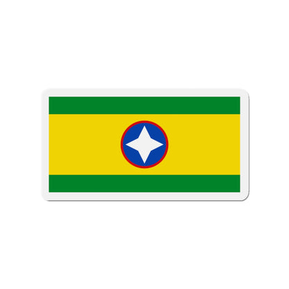 Flag of Bucaramanga Santander Colombia - Die-Cut Magnet-3" x 3"-The Sticker Space