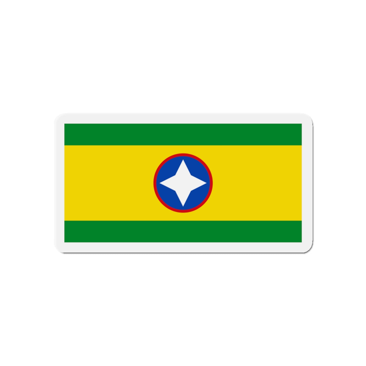 Flag of Bucaramanga Santander Colombia - Die-Cut Magnet-4" x 4"-The Sticker Space