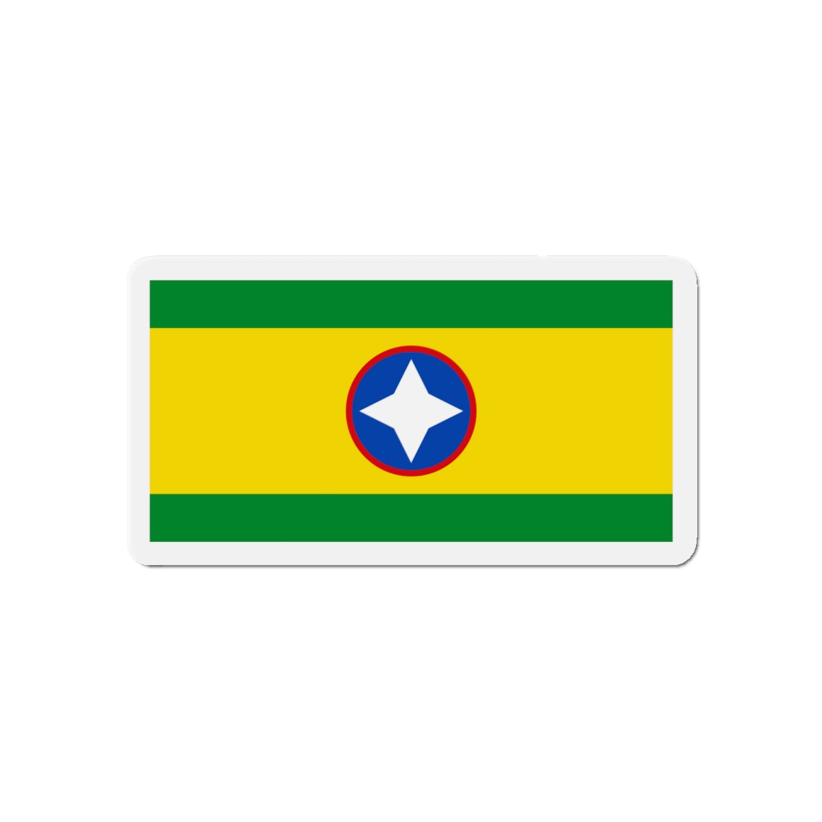 Flag of Bucaramanga Santander Colombia - Die-Cut Magnet-5" x 5"-The Sticker Space