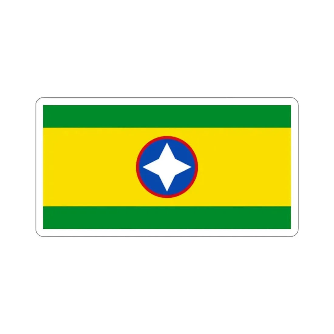 Flag of Bucaramanga Santander Colombia STICKER Vinyl Die-Cut Decal 2 Inch - The Sticker Space