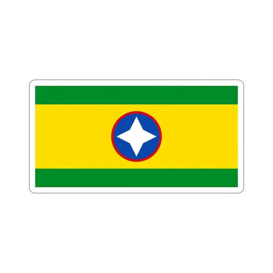 Flag of Bucaramanga Santander Colombia STICKER Vinyl Die-Cut Decal 4 Inch - The Sticker Space