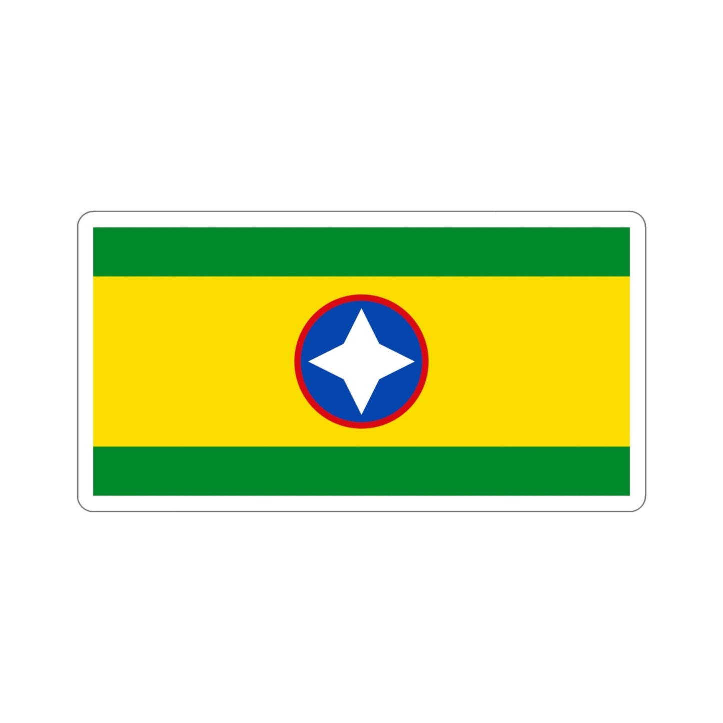 Flag of Bucaramanga Santander Colombia STICKER Vinyl Die-Cut Decal-4 Inch-The Sticker Space