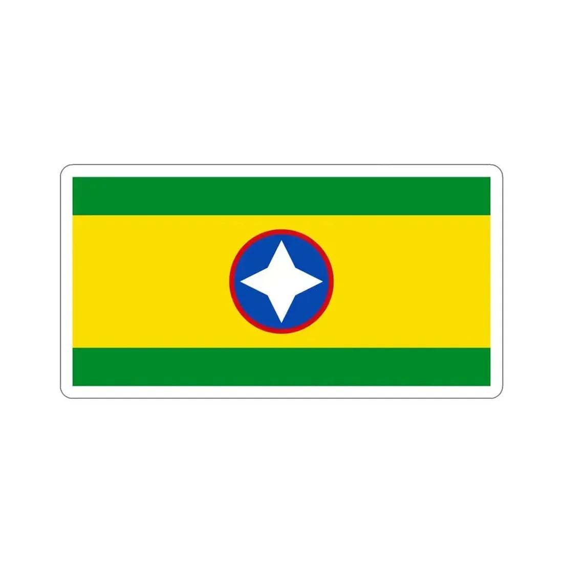 Flag of Bucaramanga Santander Colombia STICKER Vinyl Die-Cut Decal 5 Inch - The Sticker Space