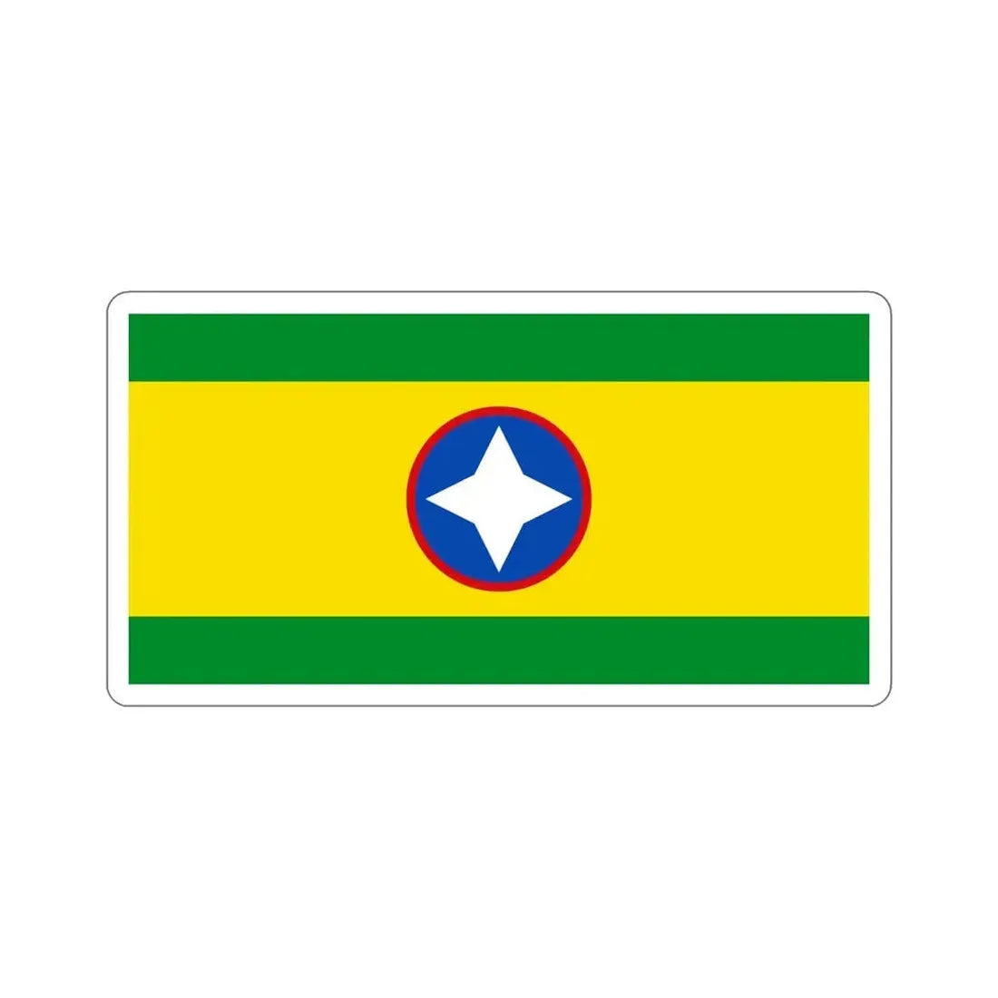 Flag of Bucaramanga Santander Colombia STICKER Vinyl Die-Cut Decal 6 Inch - The Sticker Space