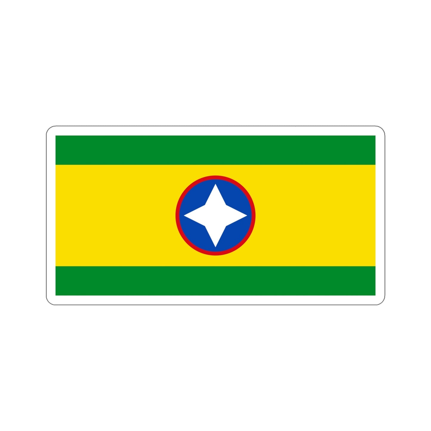 Flag of Bucaramanga Santander Colombia STICKER Vinyl Die-Cut Decal-6 Inch-The Sticker Space