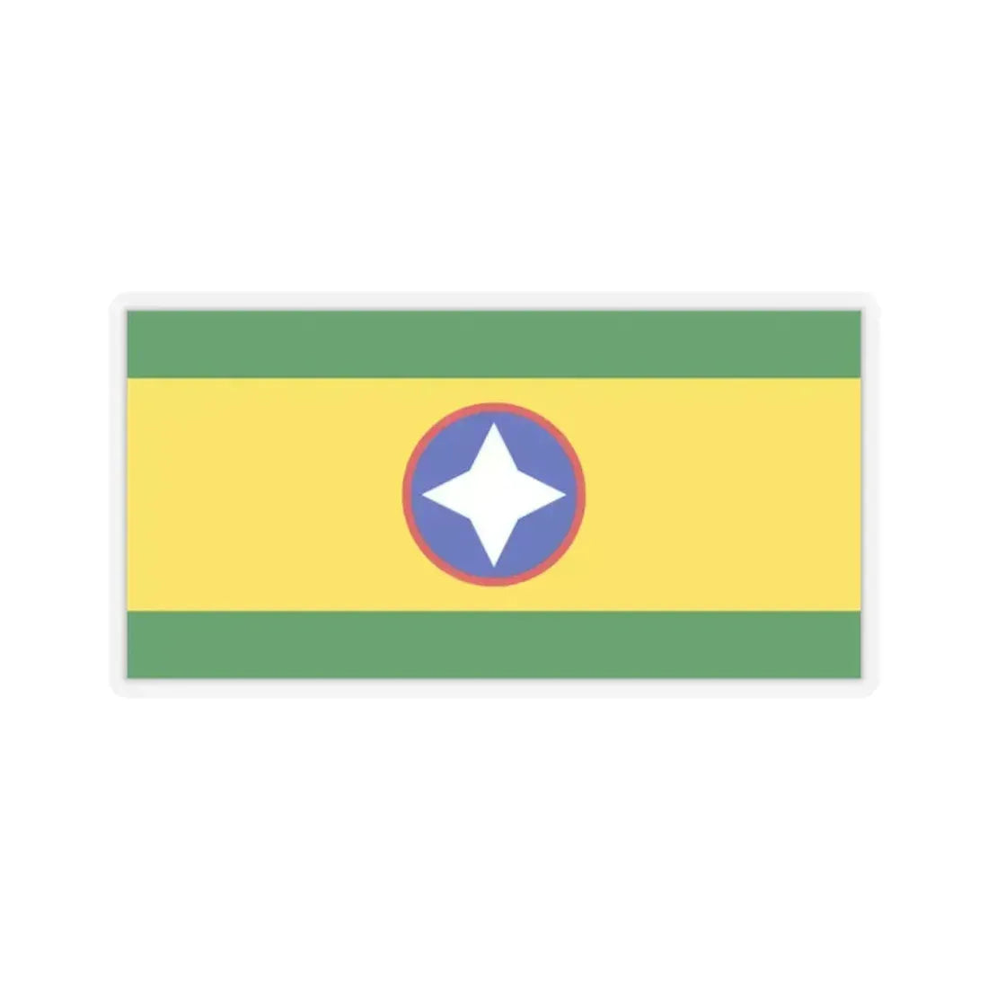 Flag of Bucaramanga Santander Colombia - STICKER Vinyl Kiss-Cut Decal 2 Inch Transparent - The Sticker Space