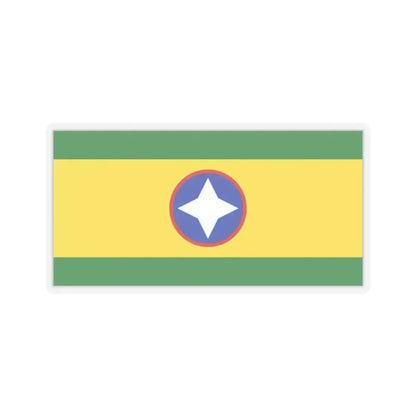 Flag of Bucaramanga Santander Colombia - STICKER Vinyl Kiss-Cut Decal 2 Inch Transparent - The Sticker Space