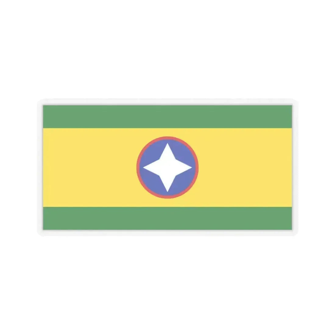 Flag of Bucaramanga Santander Colombia - STICKER Vinyl Kiss-Cut Decal 3 Inch Transparent - The Sticker Space
