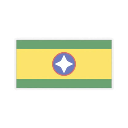 Flag of Bucaramanga Santander Colombia - STICKER Vinyl Kiss-Cut Decal 3 Inch Transparent - The Sticker Space