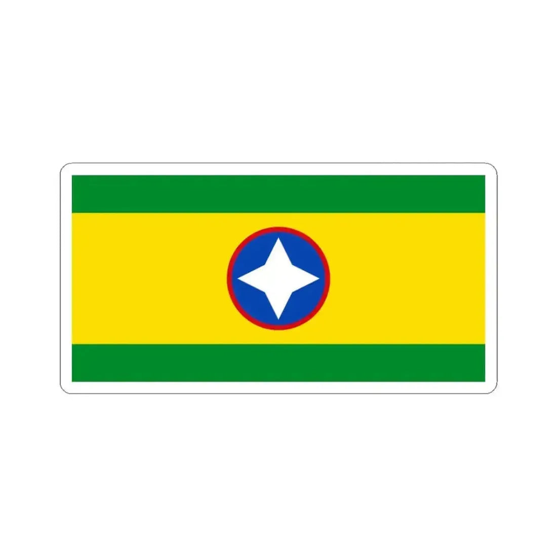 Flag of Bucaramanga Santander Colombia - STICKER Vinyl Kiss-Cut Decal 3 Inch White - The Sticker Space