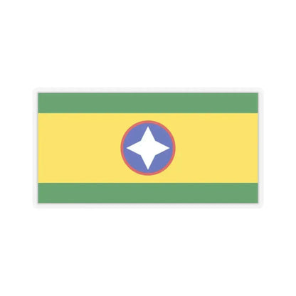 Flag of Bucaramanga Santander Colombia - STICKER Vinyl Kiss-Cut Decal 4 Inch Transparent - The Sticker Space