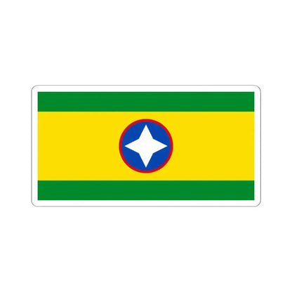 Flag of Bucaramanga Santander Colombia - STICKER Vinyl Kiss-Cut Decal 4 Inch White - The Sticker Space