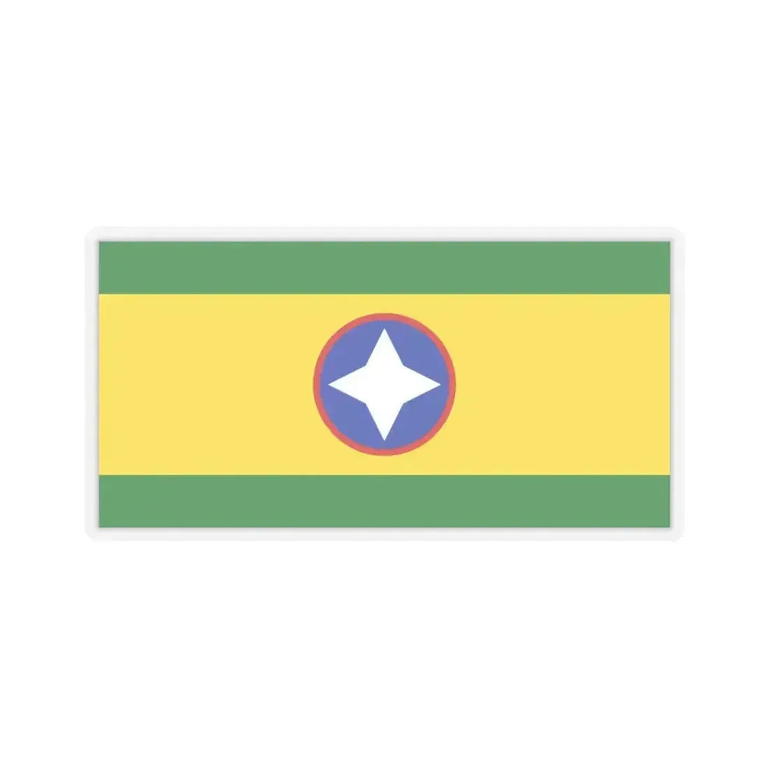 Flag of Bucaramanga Santander Colombia - STICKER Vinyl Kiss-Cut Decal 6 Inch Transparent - The Sticker Space
