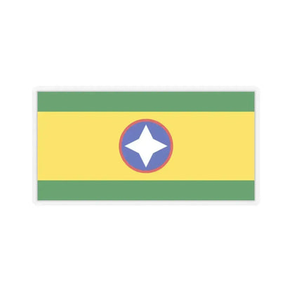 Flag of Bucaramanga Santander Colombia - STICKER Vinyl Kiss-Cut Decal 6 Inch Transparent - The Sticker Space
