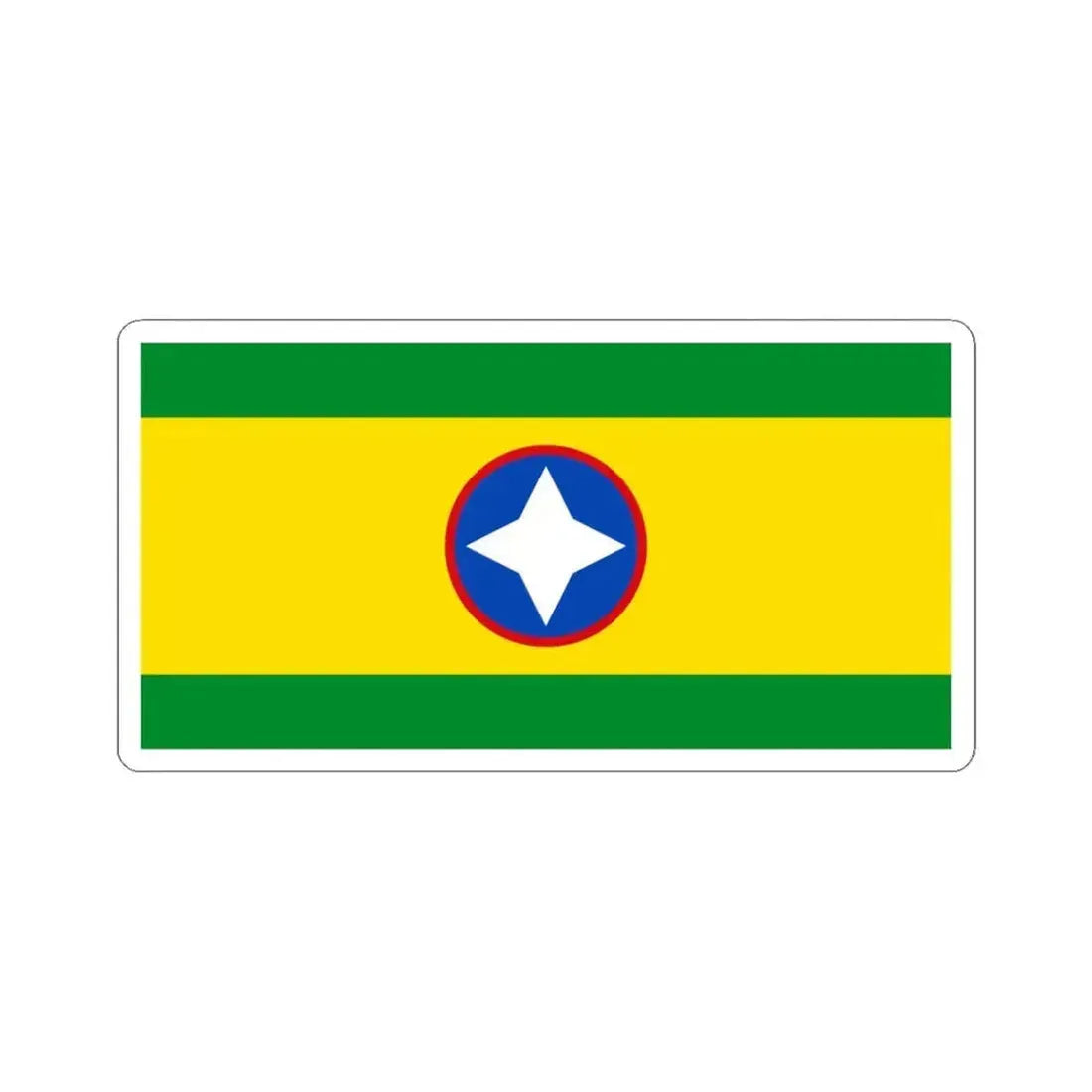 Flag of Bucaramanga Santander Colombia - STICKER Vinyl Kiss-Cut Decal 6 Inch White - The Sticker Space