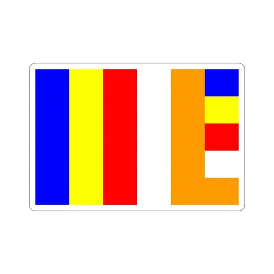 Flag of Buddhism STICKER Vinyl Die-Cut Decal 6 Inch - The Sticker Space
