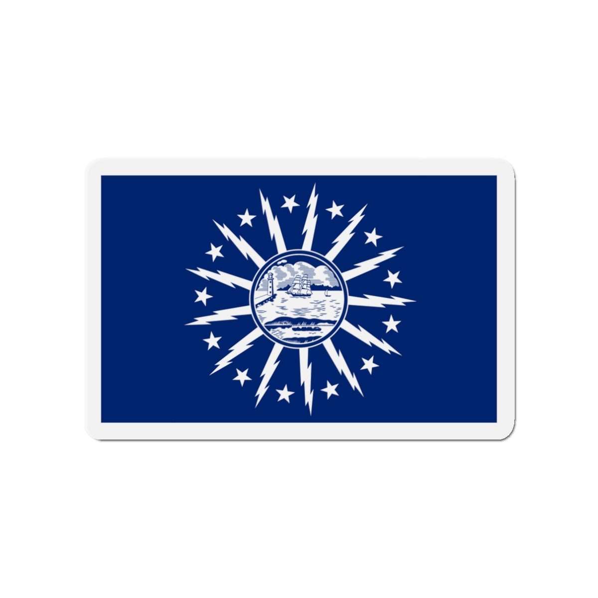 Flag of Buffalo New York - Die-Cut Magnet-3" x 3"-The Sticker Space