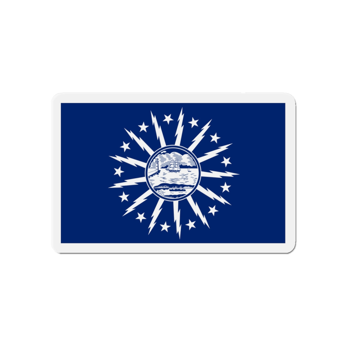 Flag of Buffalo New York - Die-Cut Magnet-4" x 4"-The Sticker Space