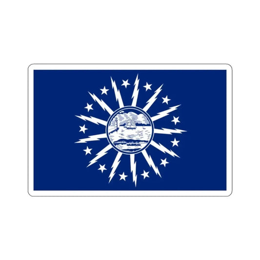 Flag of Buffalo, New York - STICKER Vinyl Kiss-Cut Decal 2 Inch White - The Sticker Space