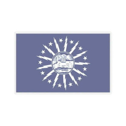 Flag of Buffalo, New York - STICKER Vinyl Kiss-Cut Decal 3 Inch Transparent - The Sticker Space