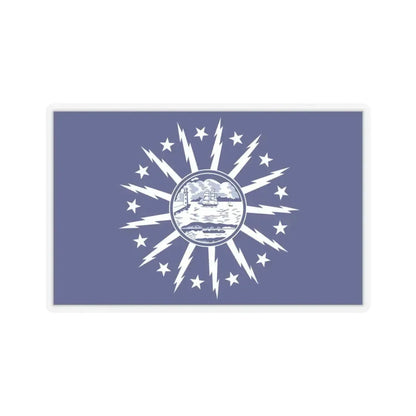 Flag of Buffalo, New York - STICKER Vinyl Kiss-Cut Decal 4 Inch Transparent - The Sticker Space
