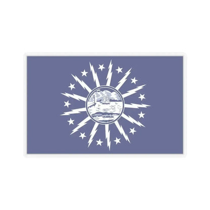 Flag of Buffalo, New York - STICKER Vinyl Kiss-Cut Decal 6 Inch Transparent - The Sticker Space