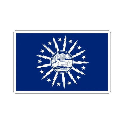 Flag of Buffalo, New York - STICKER Vinyl Kiss-Cut Decal 6 Inch White - The Sticker Space