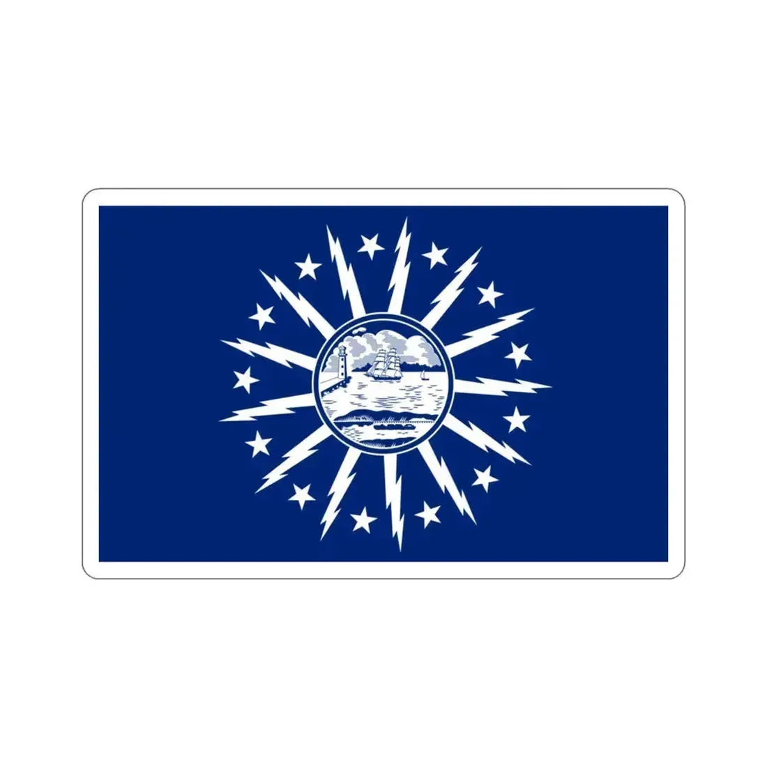 Flag of Buffalo New York USA STICKER Vinyl Die-Cut Decal 3 Inch - The Sticker Space