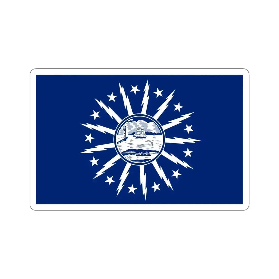 Flag of Buffalo New York USA STICKER Vinyl Die-Cut Decal 4 Inch - The Sticker Space
