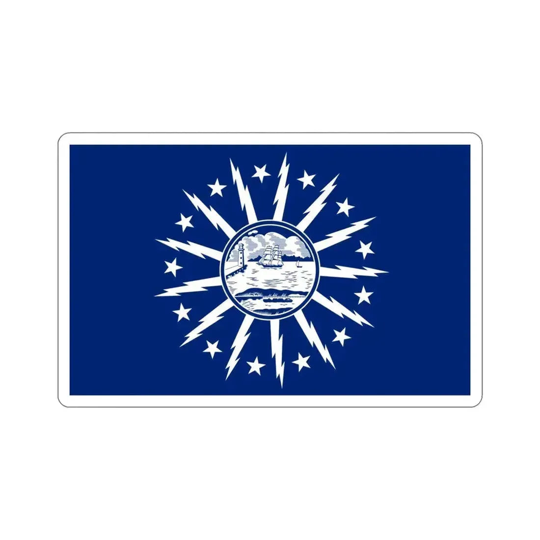 Flag of Buffalo New York USA STICKER Vinyl Die-Cut Decal 5 Inch - The Sticker Space