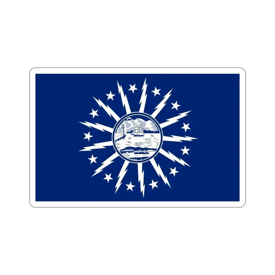 Flag of Buffalo New York USA STICKER Vinyl Die-Cut Decal 6 Inch - The Sticker Space