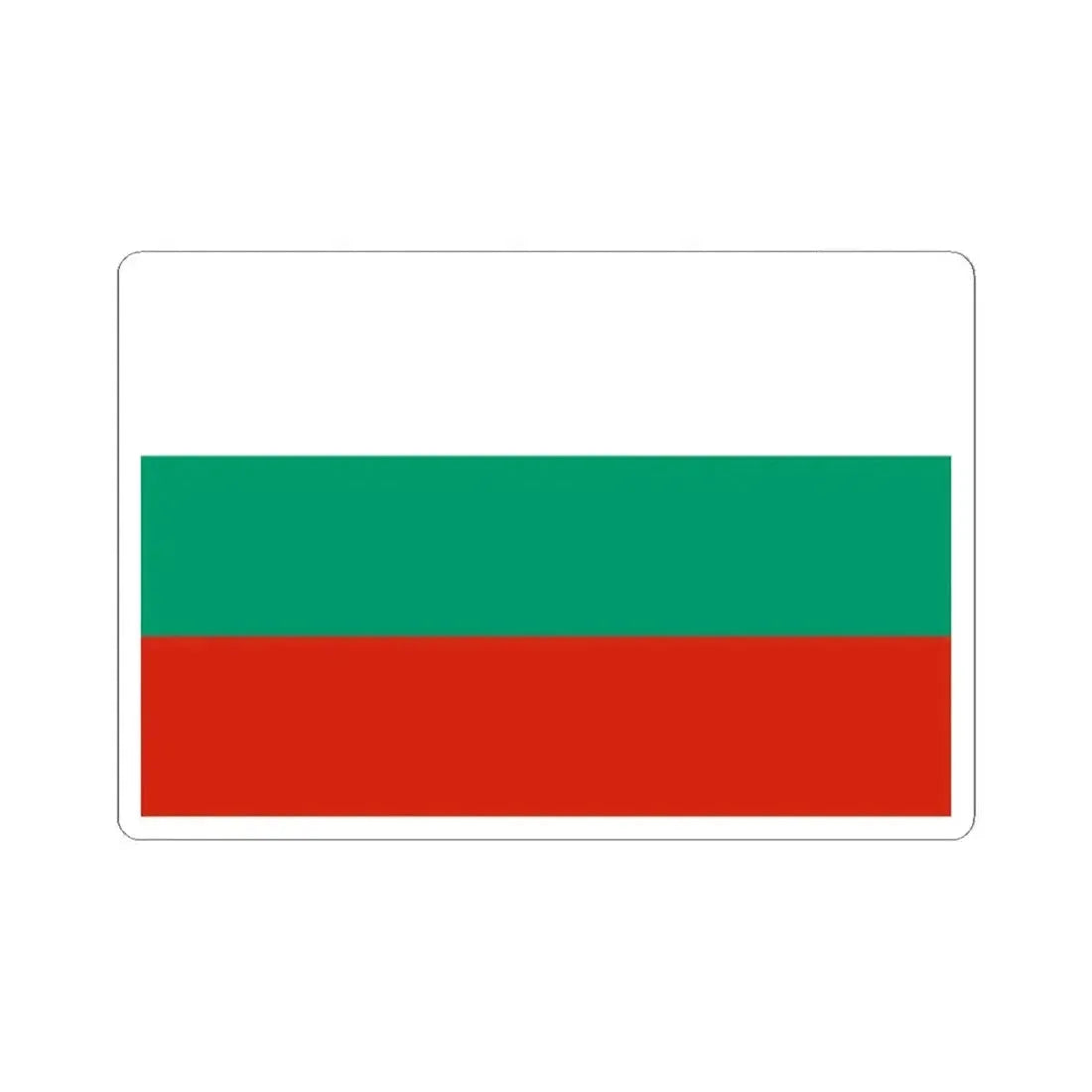 Flag of Bulgaria 3-2 (Bulgaria) STICKER Vinyl Kiss-Cut Decal 2 Inch White - The Sticker Space
