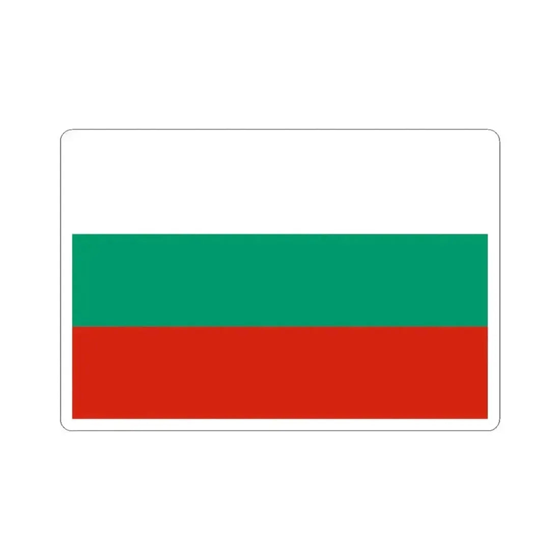 Flag of Bulgaria 3-2 (Bulgaria) STICKER Vinyl Kiss-Cut Decal 3 Inch White - The Sticker Space